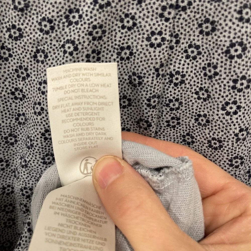 BODEN‎ Blue Micro-Print Knit Dress  Twee Preppy Cottagecore Aesthetic Sz 2